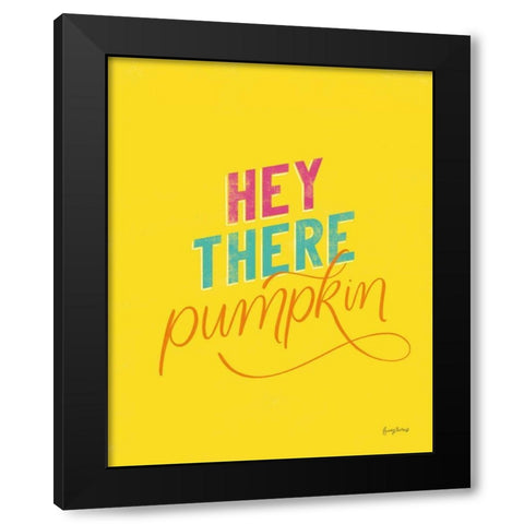 Autumn Sayings III Bright Black Modern Wood Framed Art Print with Double Matting by Thorns, Becky