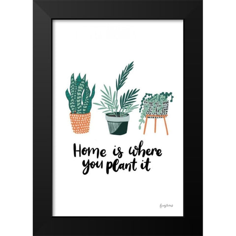 Plant It Black Modern Wood Framed Art Print by Thorns, Becky