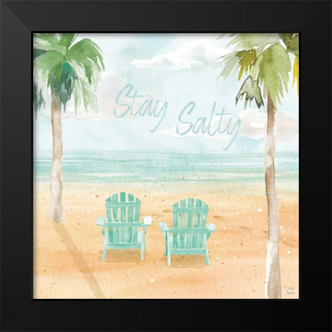 Surfs Up IV Black Modern Wood Framed Art Print by June, Dina