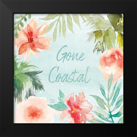 Surfs Up IX Black Modern Wood Framed Art Print by June, Dina