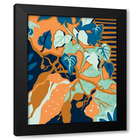 Yams Black Modern Wood Framed Art Print by Gallagher, Megan