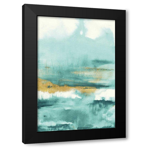 Blue Saffron I Black Modern Wood Framed Art Print with Double Matting by Nai, Danhui