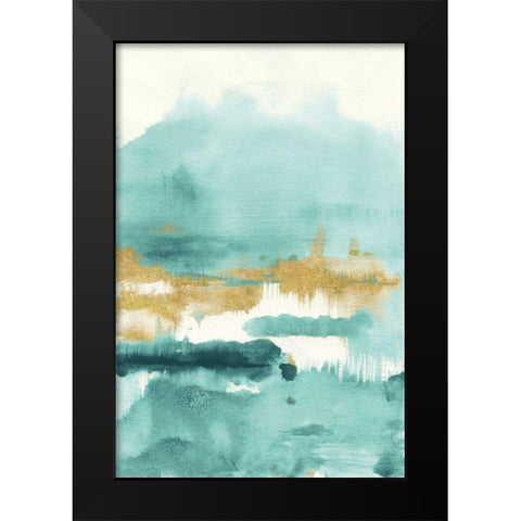 Blue Saffron II Black Modern Wood Framed Art Print by Nai, Danhui