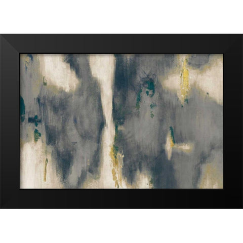 Blue Texture I Crop Black Modern Wood Framed Art Print by Nai, Danhui