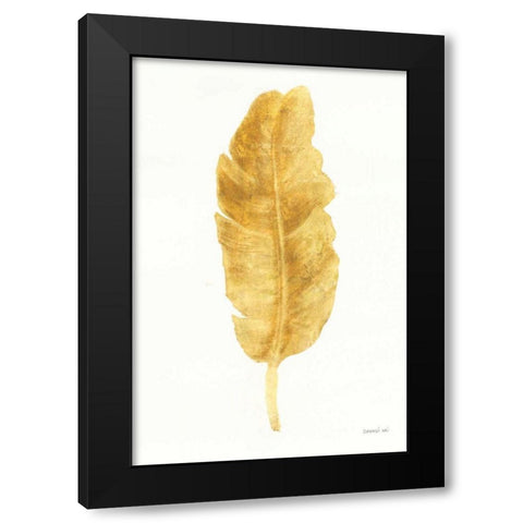 Palms of the Tropics III Gold Black Modern Wood Framed Art Print by Nai, Danhui