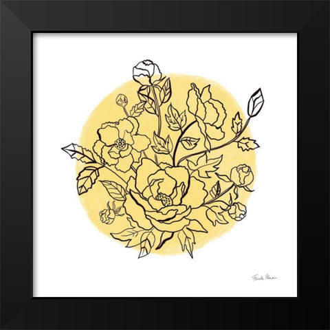 Black and White Botanical IV Sunshine Black Modern Wood Framed Art Print by Zaman, Farida