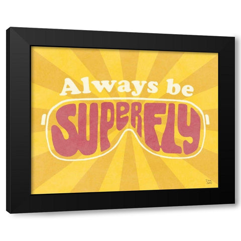 Super Fly I Black Modern Wood Framed Art Print by June, Dina