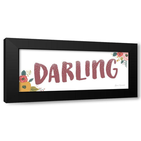 Darling Black Modern Wood Framed Art Print with Double Matting by Marshall, Laura