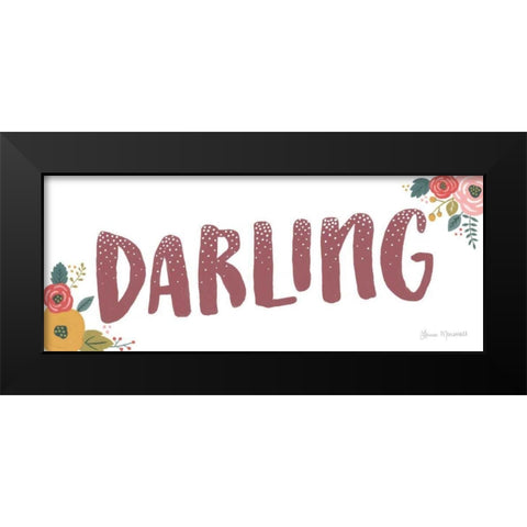 Darling Black Modern Wood Framed Art Print by Marshall, Laura