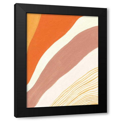 Retro Abstract IV Bright Black Modern Wood Framed Art Print with Double Matting by Nai, Danhui