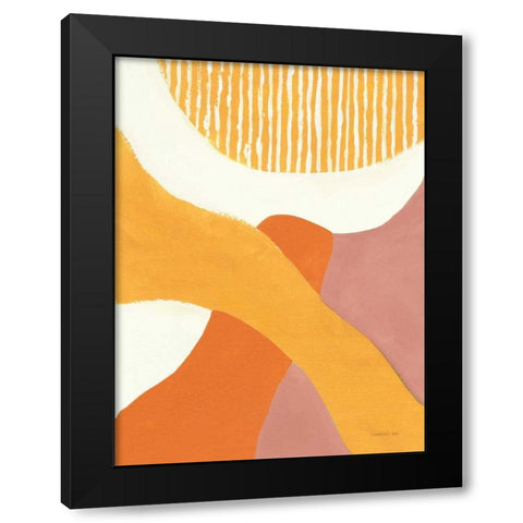 Retro Abstract VI Bright Black Modern Wood Framed Art Print by Nai, Danhui