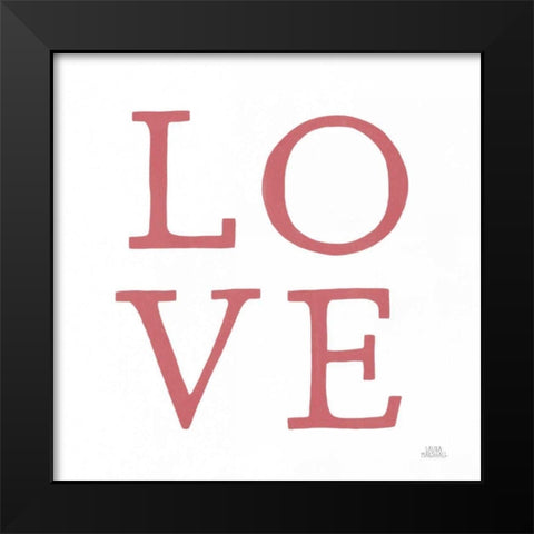 Love Letters VII No Flowers Black Modern Wood Framed Art Print by Marshall, Laura
