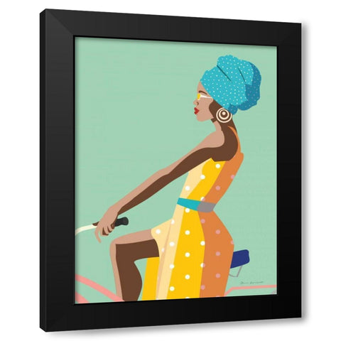 Summer Girl II Black Modern Wood Framed Art Print with Double Matting by Escalante, Omar