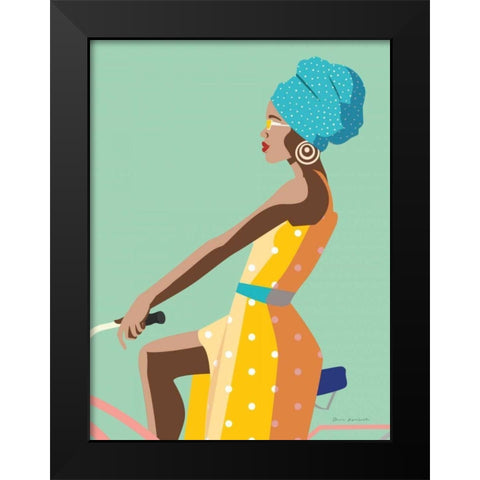 Summer Girl II Black Modern Wood Framed Art Print by Escalante, Omar