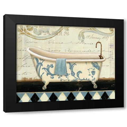 Marche de Fleurs Bath I Black Modern Wood Framed Art Print with Double Matting by Audit, Lisa