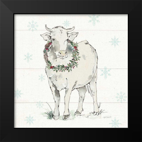 Modern Farmhouse X Christmas Sq Black Modern Wood Framed Art Print by Tavoletti, Anne