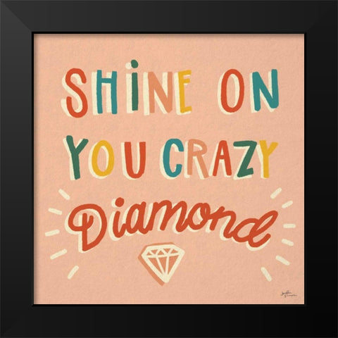 Shine On I Black Modern Wood Framed Art Print by June, Dina