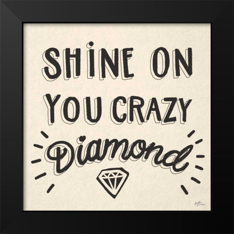 Shine On I Neutral Black Modern Wood Framed Art Print by June, Dina