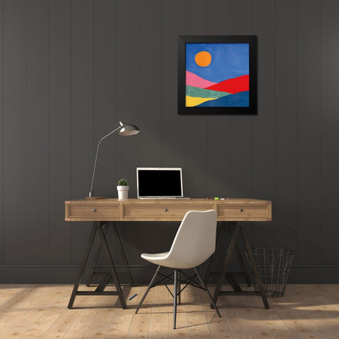 Desert Landscape I Black Modern Wood Framed Art Print by Zaman, Farida