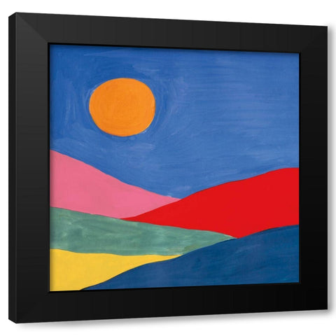 Desert Landscape I Black Modern Wood Framed Art Print by Zaman, Farida