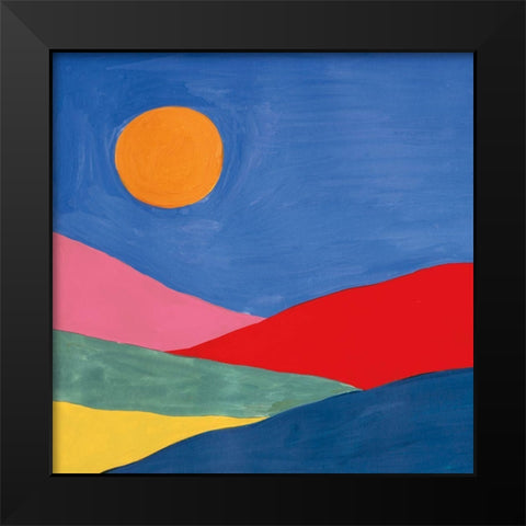 Desert Landscape I Black Modern Wood Framed Art Print by Zaman, Farida