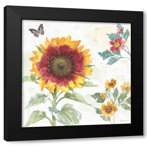 Sunflower Splendor VII Black Modern Wood Framed Art Print by Grove, Beth