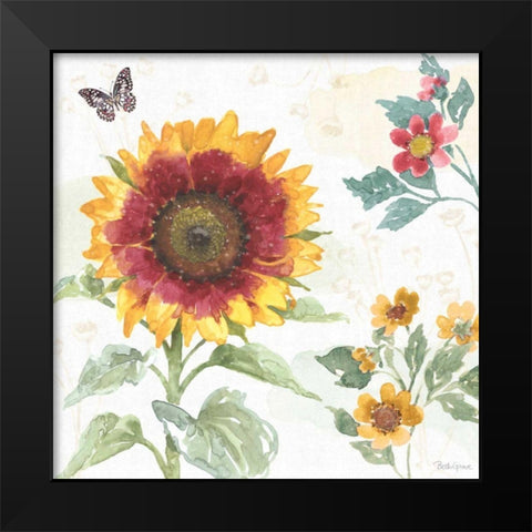 Sunflower Splendor VII Black Modern Wood Framed Art Print by Grove, Beth