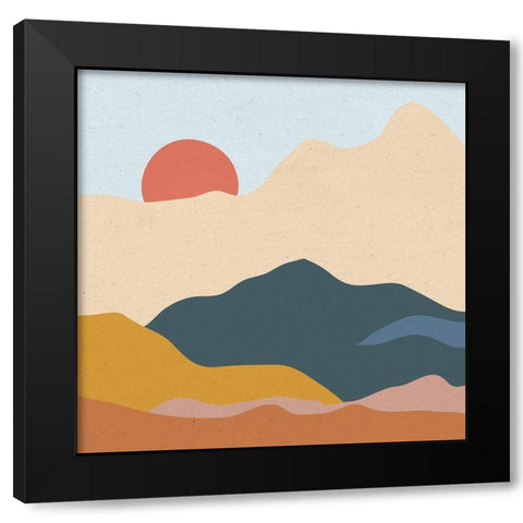 Mountainous II Black Modern Wood Framed Art Print by Miller, Sara Zieve