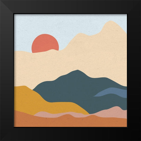 Mountainous II Black Modern Wood Framed Art Print by Miller, Sara Zieve