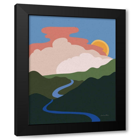 Hills and Valleys I Black Modern Wood Framed Art Print by Miller, Sara Zieve