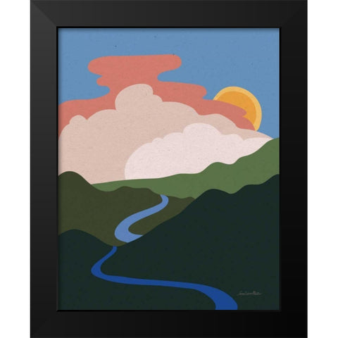 Hills and Valleys I Black Modern Wood Framed Art Print by Miller, Sara Zieve