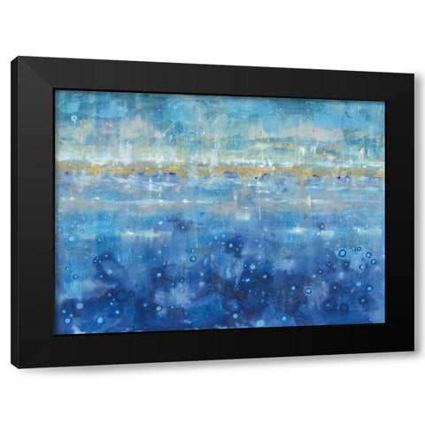 Horizon Black Modern Wood Framed Art Print with Double Matting by Nai, Danhui