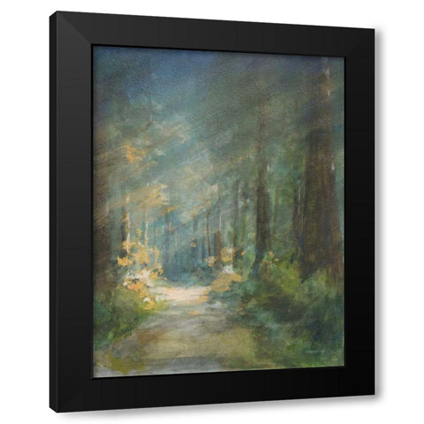 Sun Soaked Redwoods Black Modern Wood Framed Art Print with Double Matting by Nai, Danhui