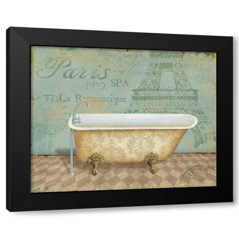 Voyage Romantique Bath I Black Modern Wood Framed Art Print with Double Matting by Brissonnet, Daphne