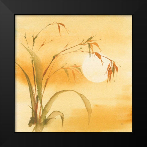 Moon Season Summer Black Modern Wood Framed Art Print by Paschke, Chris