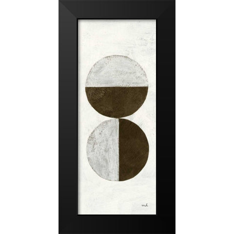 Orbs II Panel Black Modern Wood Framed Art Print by Hershey, Moira