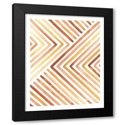 Desert Sunset I Black Modern Wood Framed Art Print by Marshall, Laura