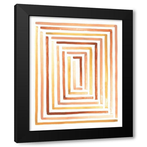 Desert Sunset II Black Modern Wood Framed Art Print by Marshall, Laura
