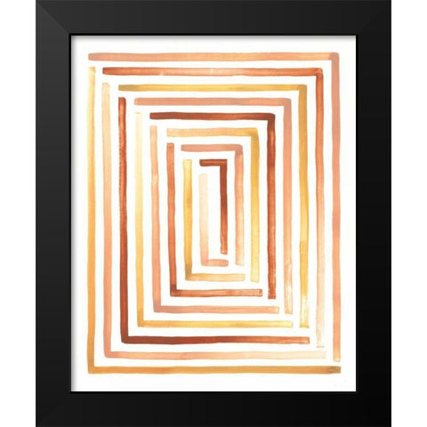 Desert Sunset II Black Modern Wood Framed Art Print by Marshall, Laura