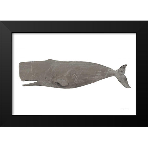 Whale on White Black Modern Wood Framed Art Print by Tillmon, Avery