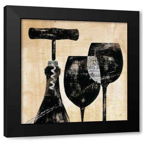 Wine Selection II Black Modern Wood Framed Art Print by Brissonnet, Daphne