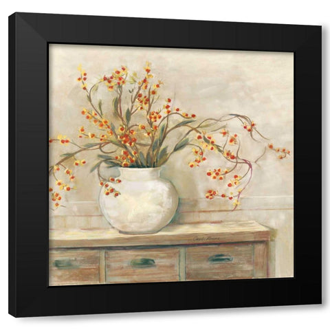 Nancy Bittersweet Neutral Sq Black Modern Wood Framed Art Print with Double Matting by Rowan, Carol