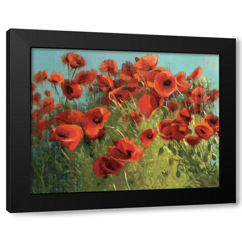 Sunshine and Raindrops Black Modern Wood Framed Art Print by Novak, Shirley