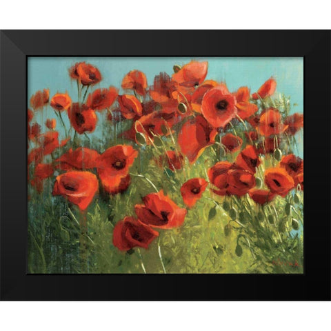 Sunshine and Raindrops Black Modern Wood Framed Art Print by Novak, Shirley