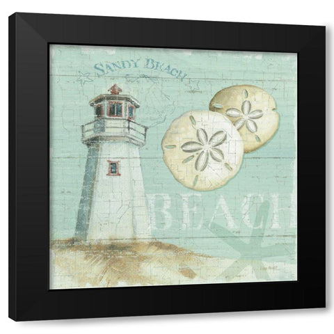 Beach House I Black Modern Wood Framed Art Print with Double Matting by Audit, Lisa