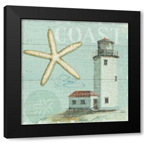 Beach House II Black Modern Wood Framed Art Print with Double Matting by Audit, Lisa