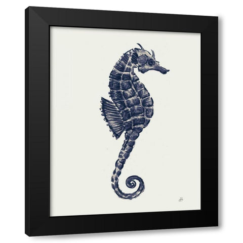 Ocean Finds VI Navy Black Modern Wood Framed Art Print with Double Matting by Brissonnet, Daphne