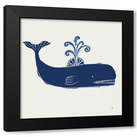 Primitive Sea I Navy Black Modern Wood Framed Art Print with Double Matting by Brissonnet, Daphne