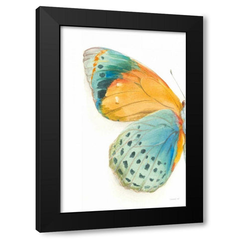 Fragile Wings I Black Modern Wood Framed Art Print by Nai, Danhui