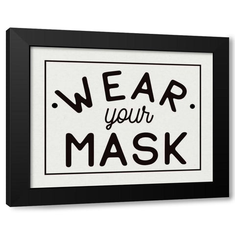Bathroom Rules III Black Modern Wood Framed Art Print by Wild Apple Portfolio